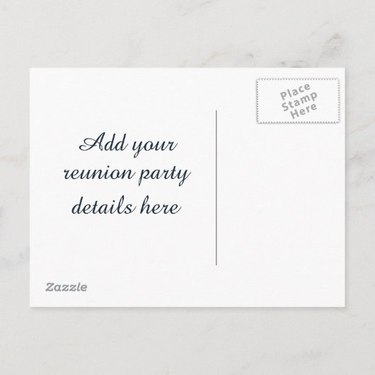 School Reunion ontwerp Uitnodiging Briefkaart (Achterkant)