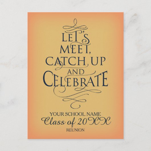 School Reunion ontwerp Uitnodiging Briefkaart (Voorkant)