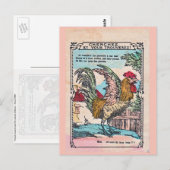 SCHOOL REWARD KAART "ROOSTER" (1900) (Voorkant / Achterkant)