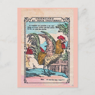 SCHOOL REWARD KAART "ROOSTER" (1900)