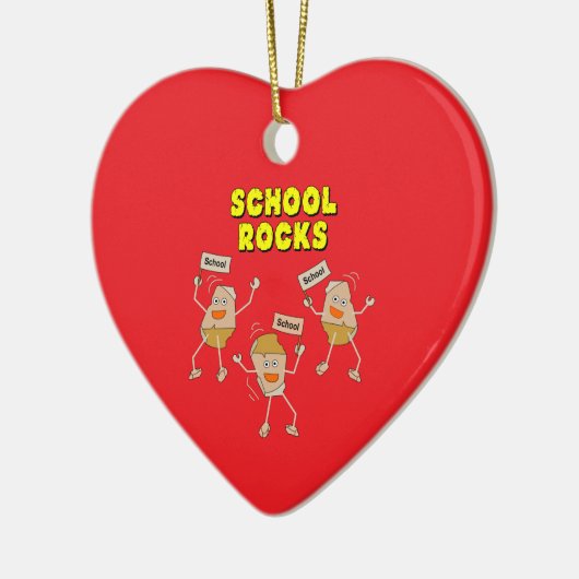 School Rocks Keramisch Ornament (Links)