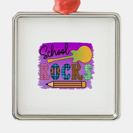 School Rocks Metalen Ornament (Voorkant)
