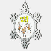 School Rocks Tin Sneeuwvlok Ornament (Rechts)
