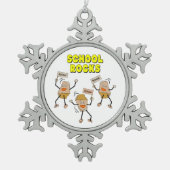 School Rocks Tin Sneeuwvlok Ornament (Voorkant)