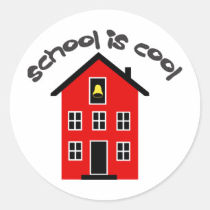 School Ronde Sticker