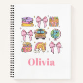 School Roze Bogen Coquette School Supplies Notitieboek (Voorkant)