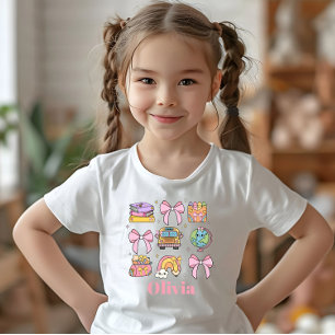 School Roze Strikken Schoolbenodigdheden Gepersona T-shirt