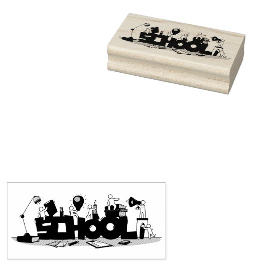 School Rubberstempel (Gestempeld)