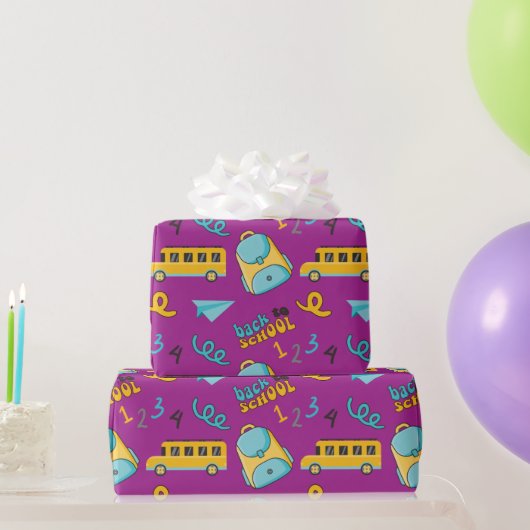 School Rugzak Naadloze Wrapping Paper Joy Cadeaupapier (Feestgeschenken)