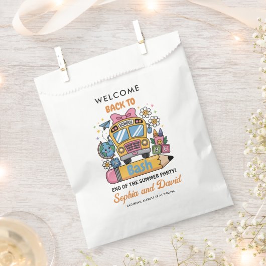 School’s Back Bash! Editable End of Summer Party  Bedankzakje (Geknipt)
