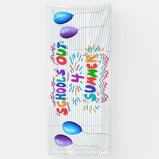 School’s Out for Summer Banner (Verticaal)
