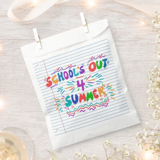 School’s out for summer bedankzakje (Geknipt)