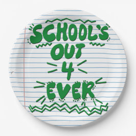 School’s Out Forever Losbladig Papier Papieren Bordje
