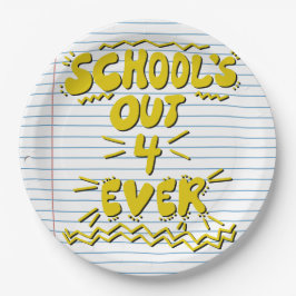 School’s Out Forever Losbladig Papier Papieren Bordje