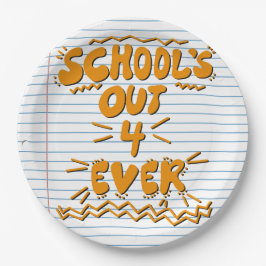 School’s Out Forever Losbladig Papier Papieren Bordje