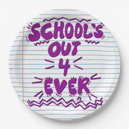 School’s Out Forever Losbladig Papier Papieren Bordje