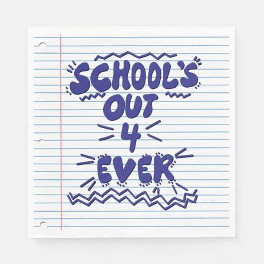 School’s Out Forever Losbladig Papier Servet (Voorkant)