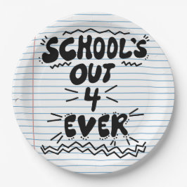 School’s Out Forever Losbladig Papieren Borden Bordje