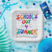 School’s Out Loose Leaf Paper Invitation Papieren Bordje (Feest)