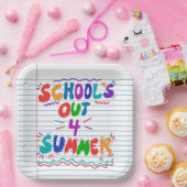 School’s Out Loose Leaf Paper Invitation Papieren Bordje (Feest)