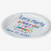 School’s Out Loose Leaf Paper Papieren Bordje (Gekanteld)