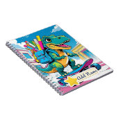 School schrift bewerkbaar dinosaurus - Skateboard Notitieboek (Rechterzijde)