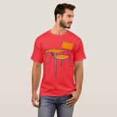 school schule leren leraar lehrer potlood stift p t-shirt (Voorkant volledig)