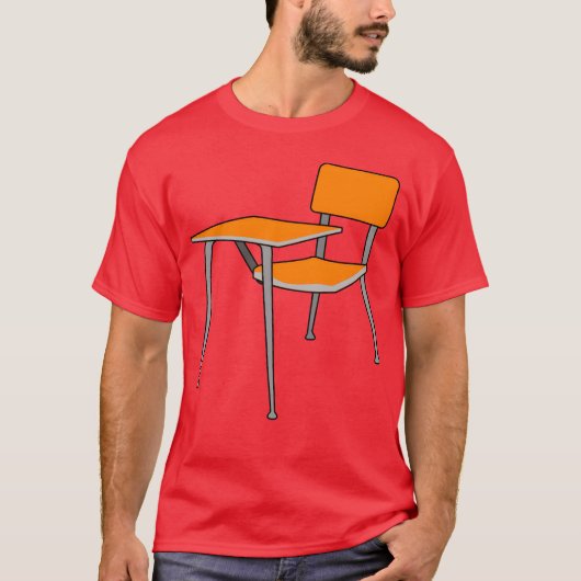 school schule leren leraar lehrer potlood stift p t-shirt (Voorkant)