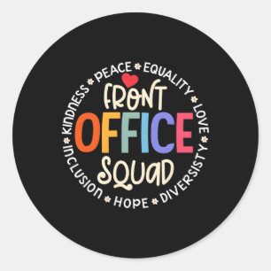 School Secretary Admin Appreciation Front Kantoor Ronde Sticker