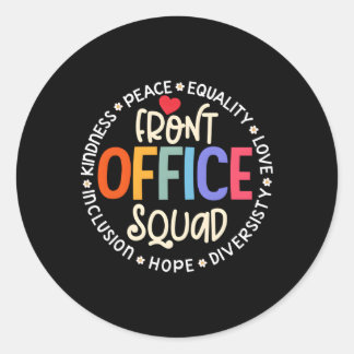 School Secretary Admin Appreciation Front Kantoor  Ronde Sticker