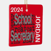 School Secretary Extraordinaire CUSTOM Keramisch Ornament (Rechts)