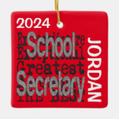 School Secretary Extraordinaire CUSTOM Keramisch Ornament (Voorkant)