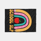 School Slp Regenboog Potlood Vrouwen Byck Naar Sch Fleece Deken (Voorkant (Horizontaal))