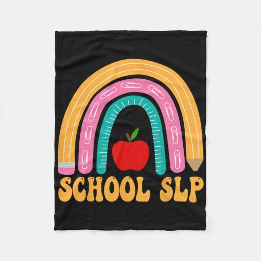 School Slp Regenboog Potlood Vrouwen Byck Naar Sch Fleece Deken (Voorkant)