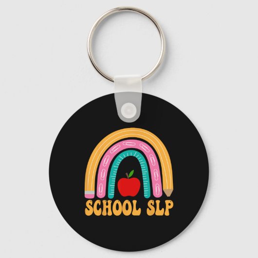 School Slp Regenboog Potlood Vrouwen Byck Naar Sch Sleutelhanger (Voorkant)