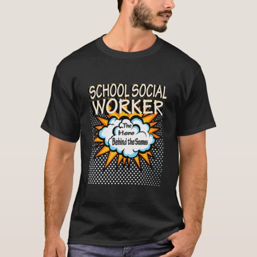 School sociaal werker - Grappige held baan T-shirt (Voorkant)