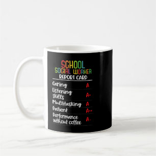 School sociaal werker Rapport Kaart Gift Koffiemok