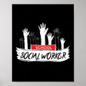 School Social Worker Hands Poster (Voorkant)