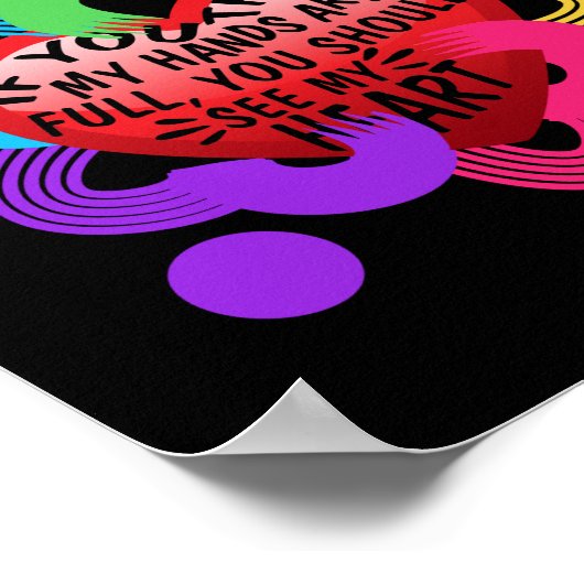 School Social Worker Heart Hand Poster (Hoek)