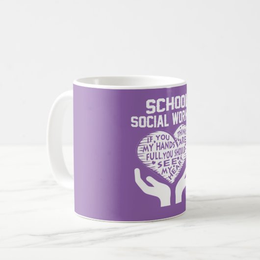 School Social Worker Koffiemok (Voorkant links)