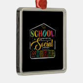 School Social Worker Metalen Ornament (Rechts)