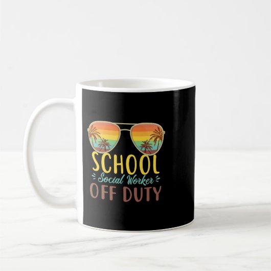 School Social Worker Off Duty Sunbril Beach Sun Koffiemok (Links)