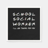 School Social Worker Student Social Work Gift Servet (Voorkant)