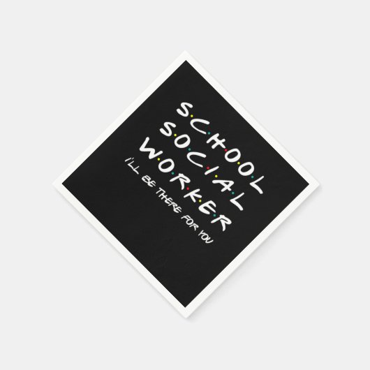 School Social Worker Student Social Work Gift Servet (Hoek)