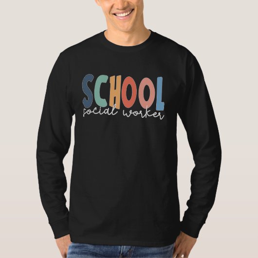 School Social Worker Tie Dye Appreciation For Wome T-shirt (Voorkant)
