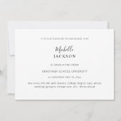 School Spirit 6 Foto Afstudeer Paarse Aankondiging (Achterkant)