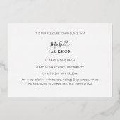 School Spirit 6 Foto Afstuderen Black Announce Folie Uitnodiging (Achterkant)