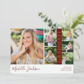 School Spirit 6 Foto Afstuderen Maroon G Announ Kaart (Staand voorkant)