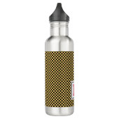 School Spirit Black Gold Red Monogram Initiaal Waterfles (Links)