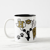 School Spirit Button Tweekleurige Koffiemok (Links)